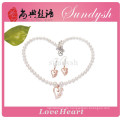 elegante große veränderbare Frauen neue Modell Großhandel Diamant Moti Korallen Perlen Modeschmuck Set Preis